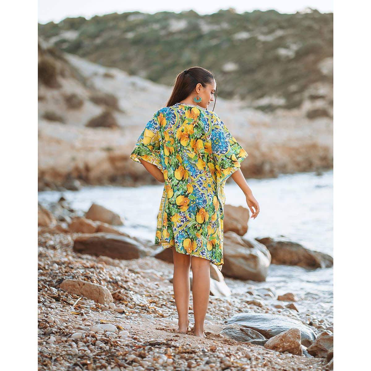 Isla Bonita By Sigris - Wholesale Kaftan - Dames - Isla Bonita By SIGRIS Kaftan Mallorca in geel1