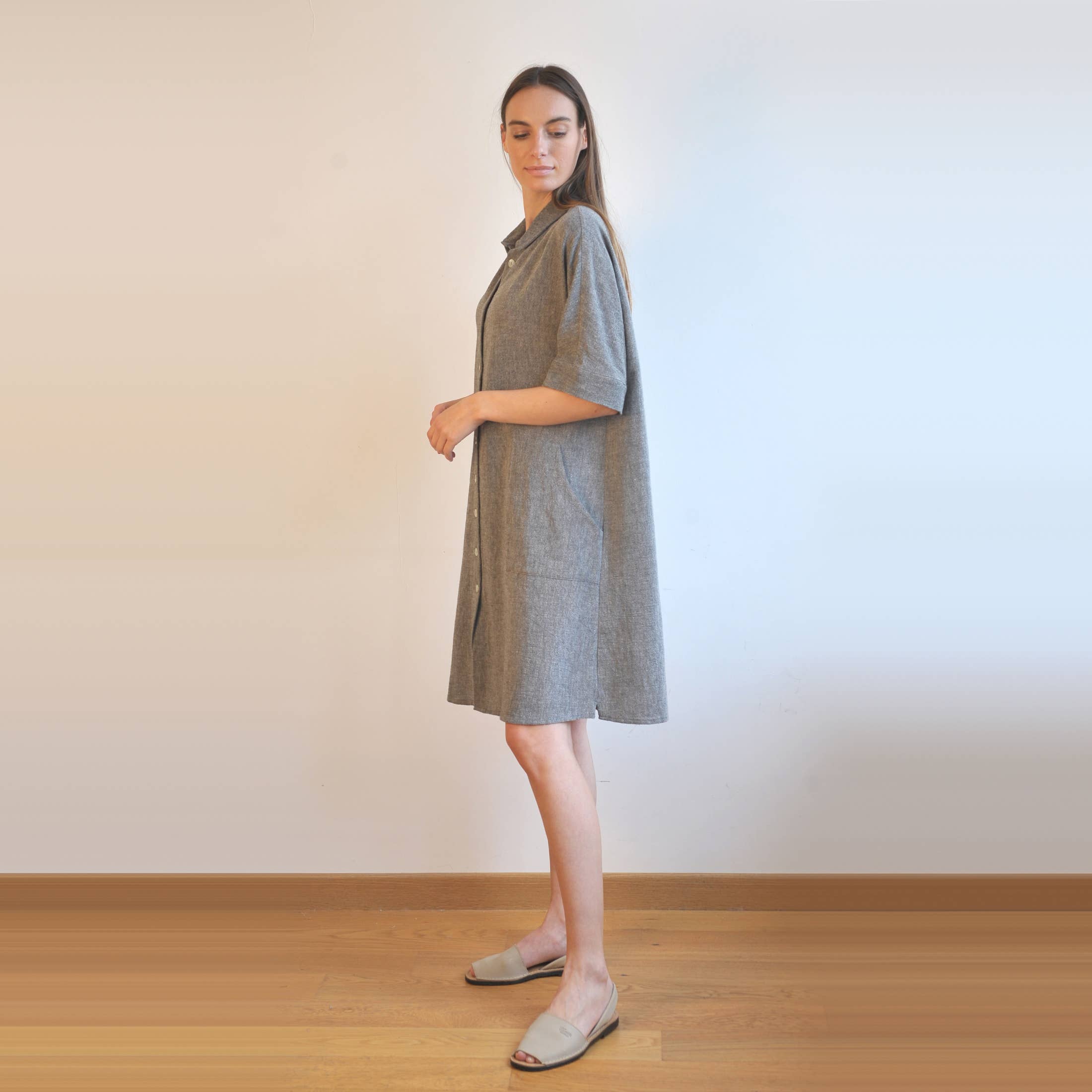 loom.ist – Vestido - Mulher por atacado – Vestido Camisa Mini Sile2