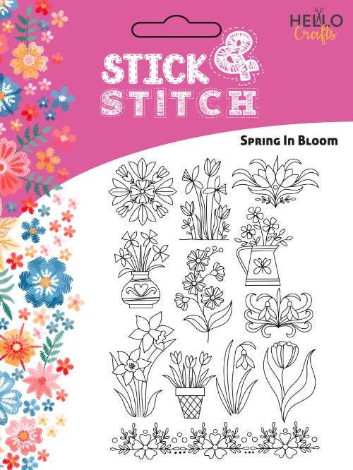 Creative World of Crafts - Vente Accessoire de broderie/point de croix - Stick & Stitch - Printemps en Fleurs0