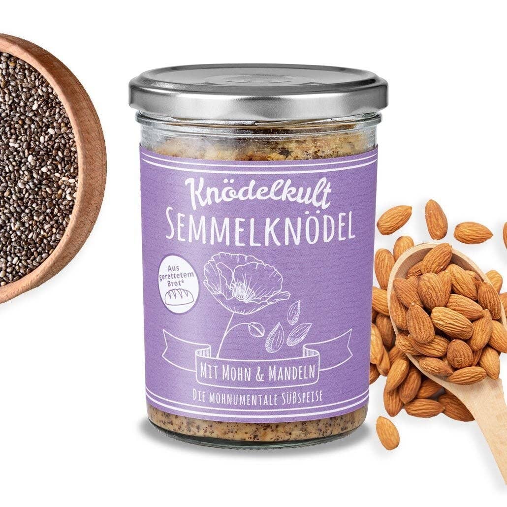 Knödelkult - Wholesale Bread Mix - PU 6 bread dumplings with poppy seeds & almonds1