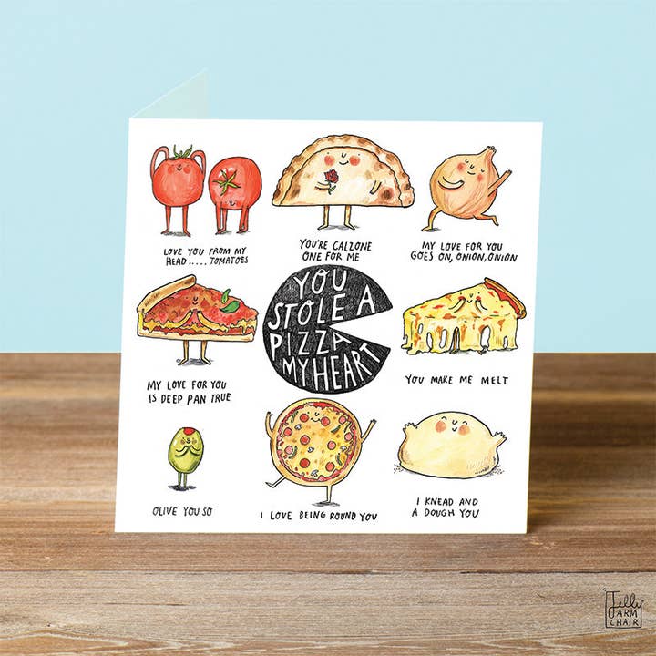 Jelly Armchair - Vendita all'ingrosso Biglietti d'amore - Hai rubato una pizza il mio cuore