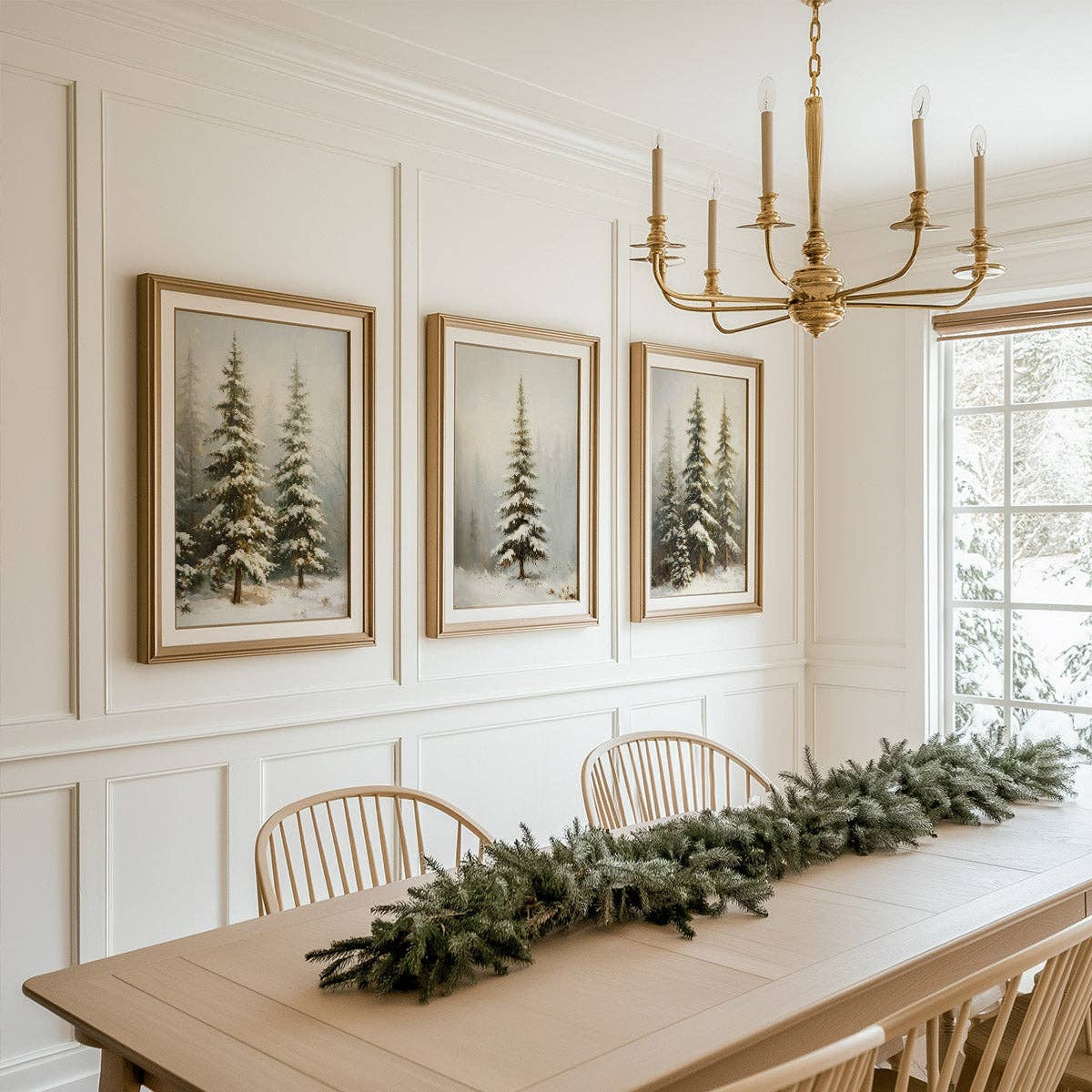 Paper House Print Shop - Vente Affiche d'art - Lot de 3 tirages d'art d'hiver sur les sapins de Sundance1