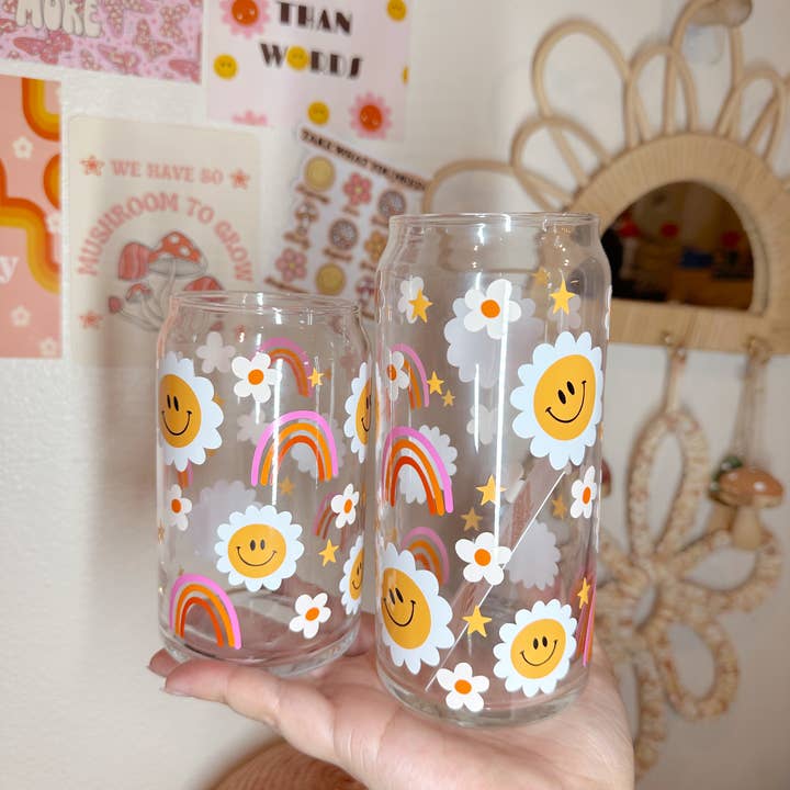 Happy Flower Glasbecher für den Großhandel von amarieacreates