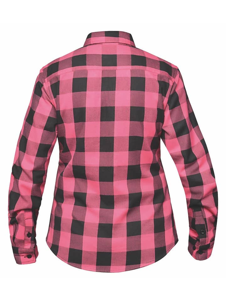 Rose TW255.22 - Chemise en flanelle noire et rose pour femme en vente sur Faire1