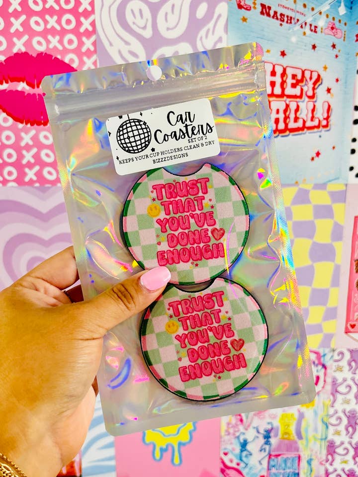 You are Enough Car Coasters | Car Coasters Set of 5 for wholesale by Bizzz Designs