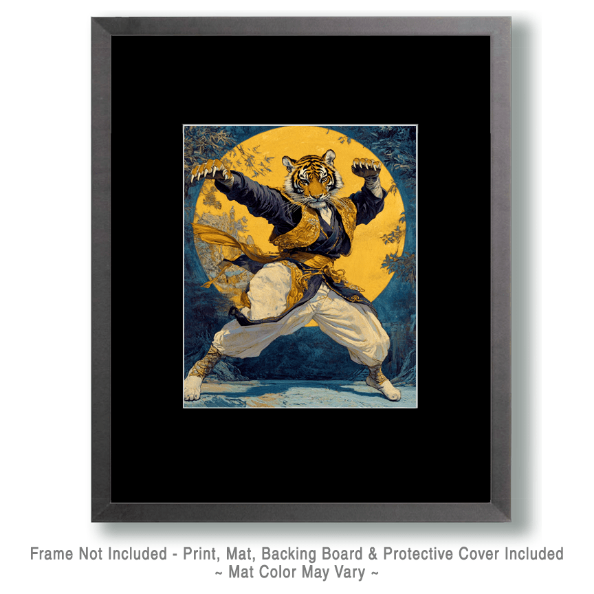 Mowbi - Wholesale Art Print - Tiger Dance #2 - Martial Arts Wall Art Prints – 8″x10″ Artwork for 11″x14″ Frame1