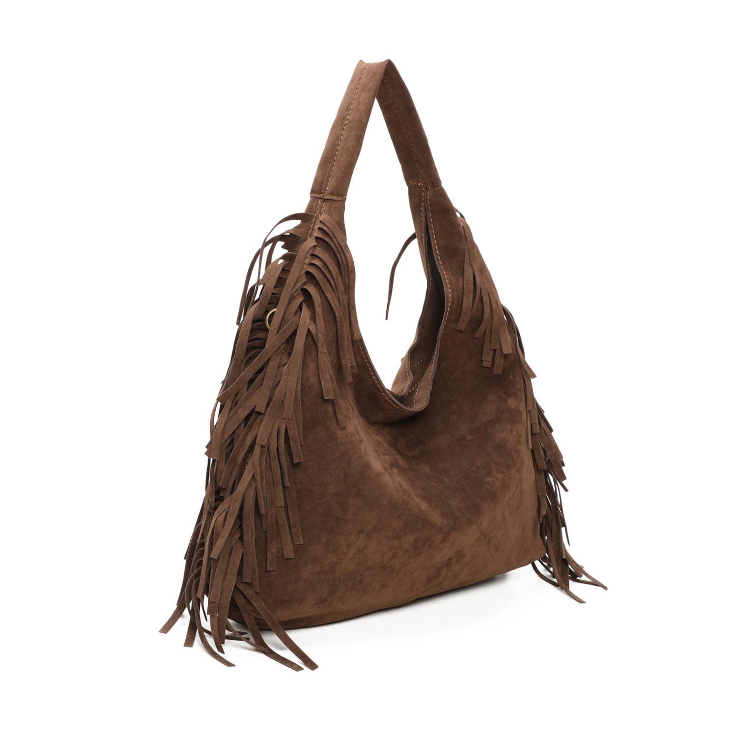 INES DELAURE - Wholesale Shoulder Bag - Women's - Soft tote with fringes6
