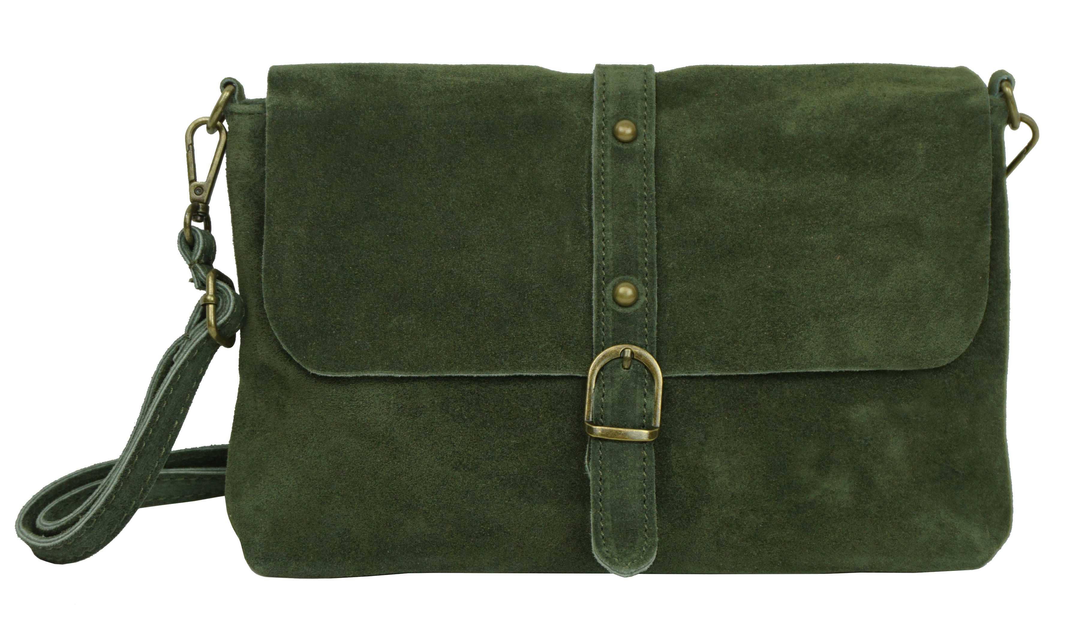 Anais - Wholesale Schoudertas - Dames - Florine 40003 schoudertas met klep van gespleten leer0