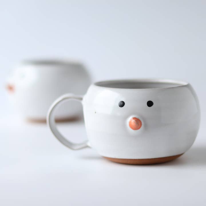 Gravesco Pottery - Wholesale Koffiemok - Snowman handgemaakte koffiemok Kerst Winter aardewerk 9