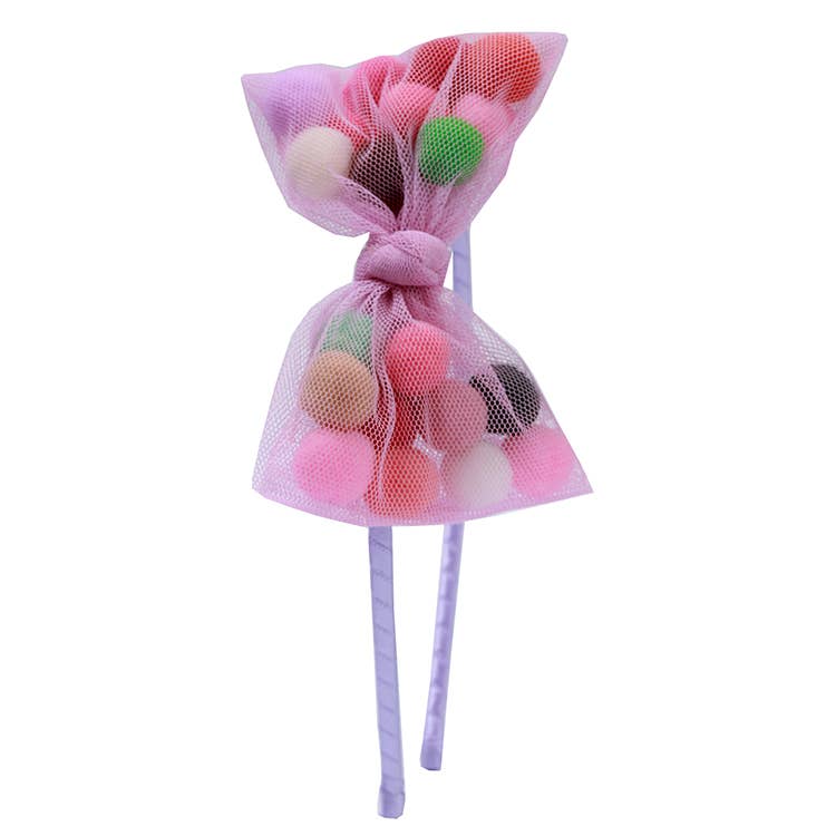 Sparkle Sisters by Couture Clips – Bandana - Crianças por atacado – Tiara de arco Pom Pom2