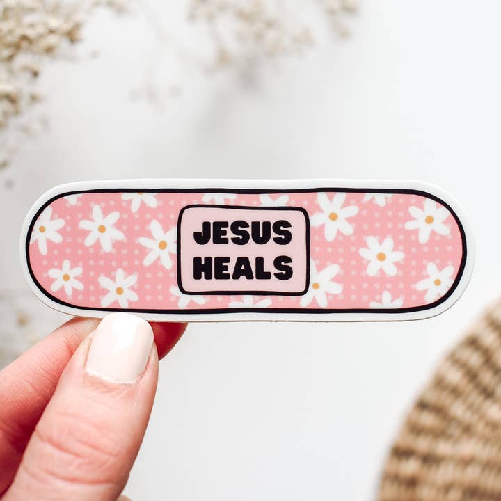 Jesus Heals Vinyl Sticker for wholesale by Wild Peonies Studio