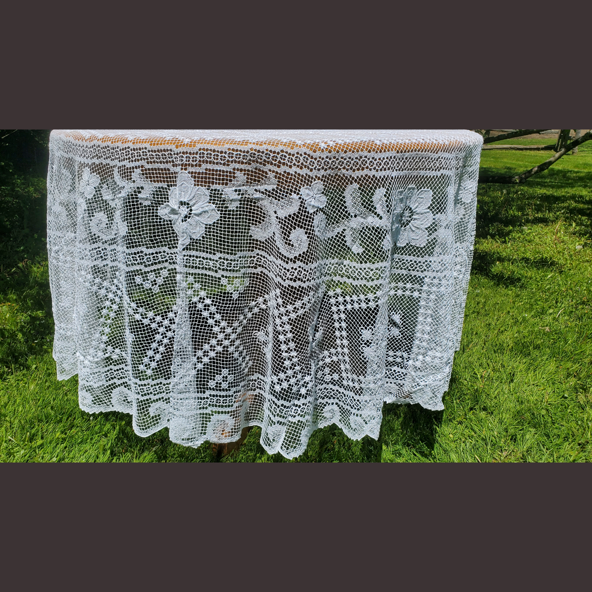 Eastern Sunrise Lace And Linens Inc. - Vendita all'ingrosso Tovaglie - Tovaglia in pizzo toscano italiano annodato a mano stile Modano5