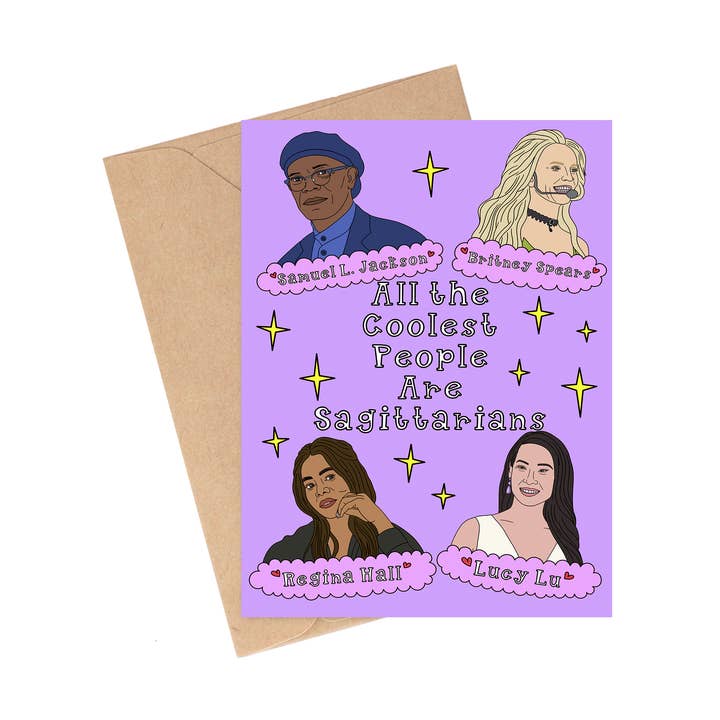 Geburtstagskarte für Schütze-Prominente für den Großhandel von Siyo Boutique