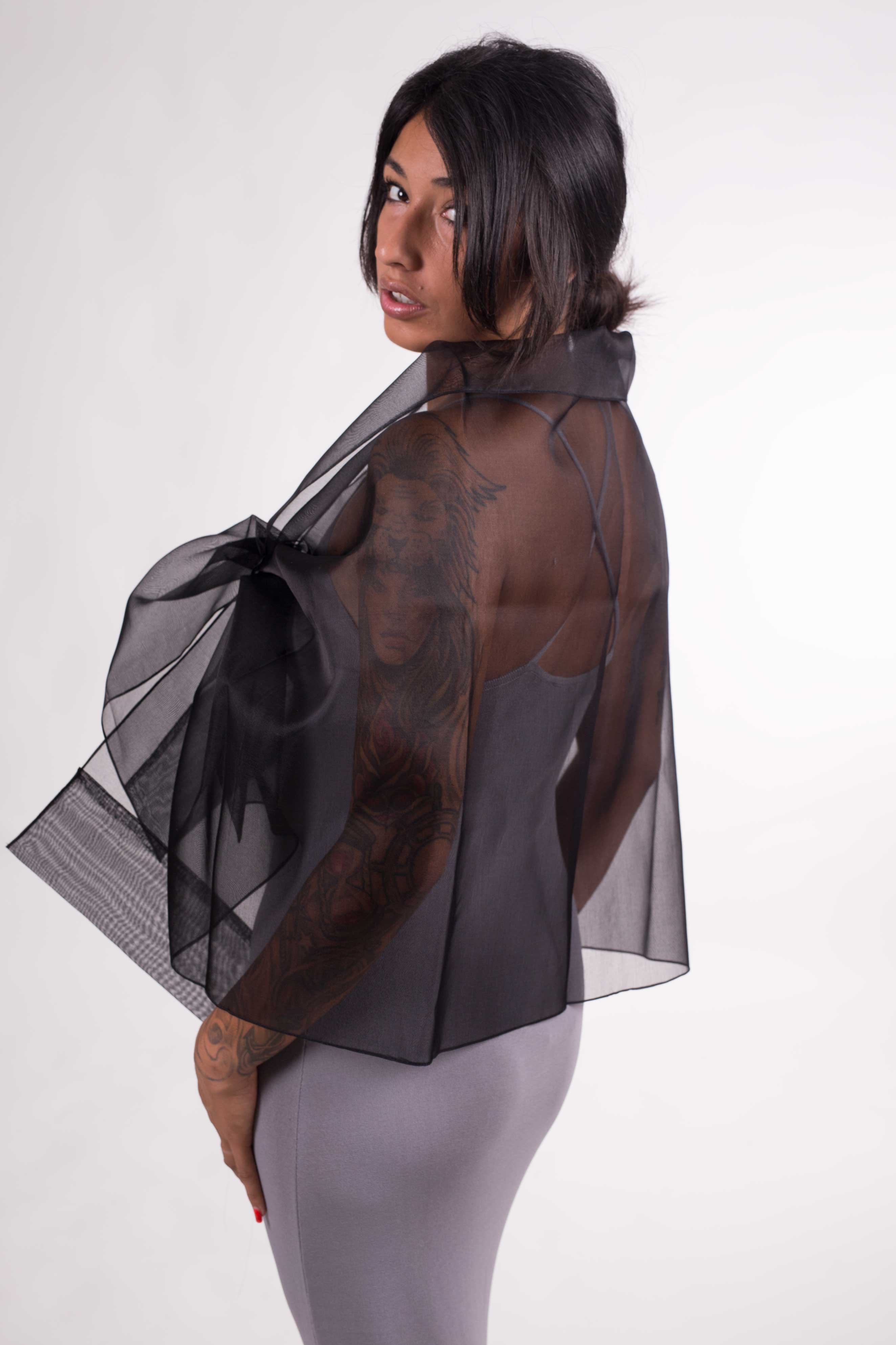 MR Complements - Venta al por mayor Chal - Mujer - Chal de Organza Seda Natural12