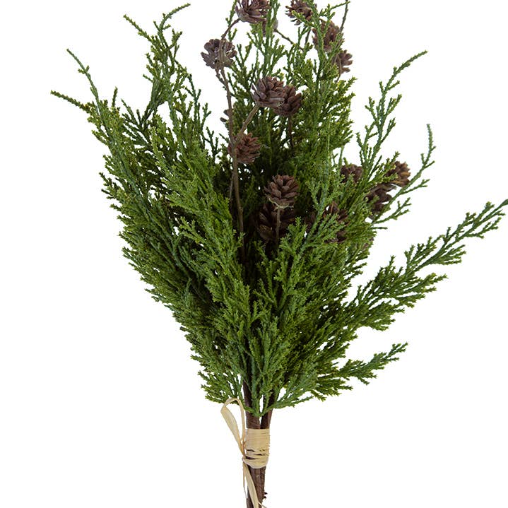 American Best - Wholesale Artificial Flowers - 22" CEDAR PINECONE BUNDLE0