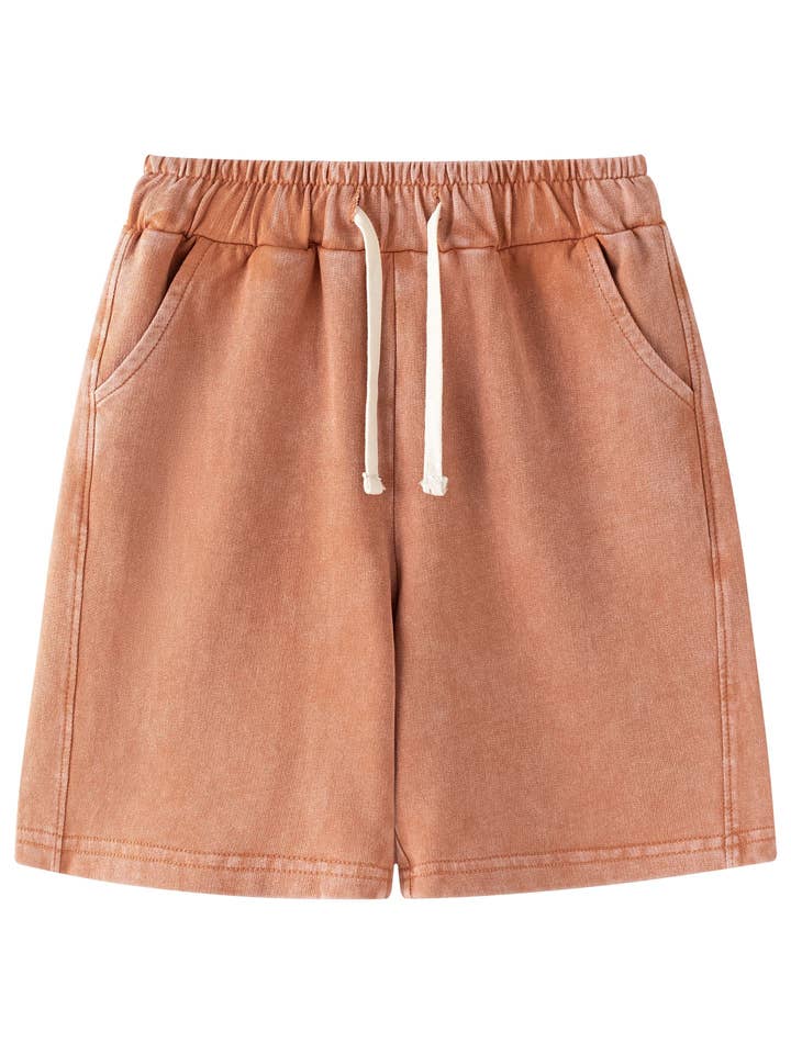 Korte broek jongen 7-12J oranje elastisch KBV66252 voor wholesale door Newness Kids