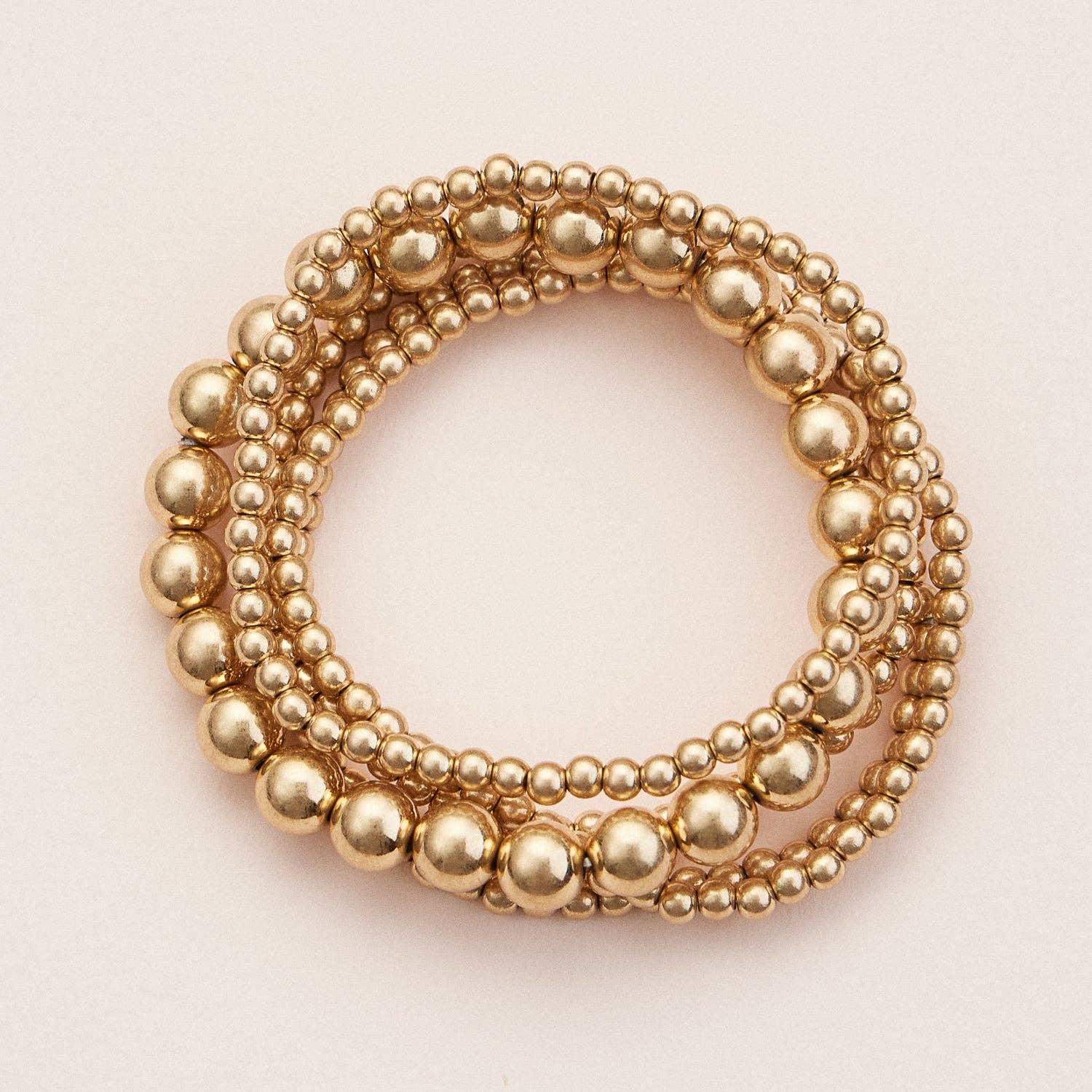 Frem - Vente Parures de bijoux - Ensemble de Bracelets Élastiques Perlés Revêtus de Cuivre – Empilables & Élégants3