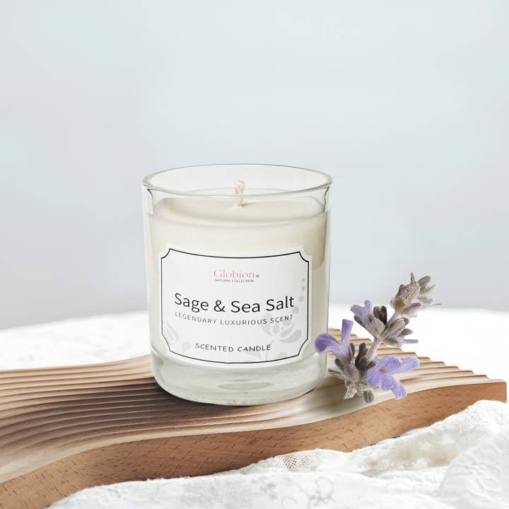 Globion - Wholesale Travel Candles - Globion natural scented candle - Sage & Sea salt5