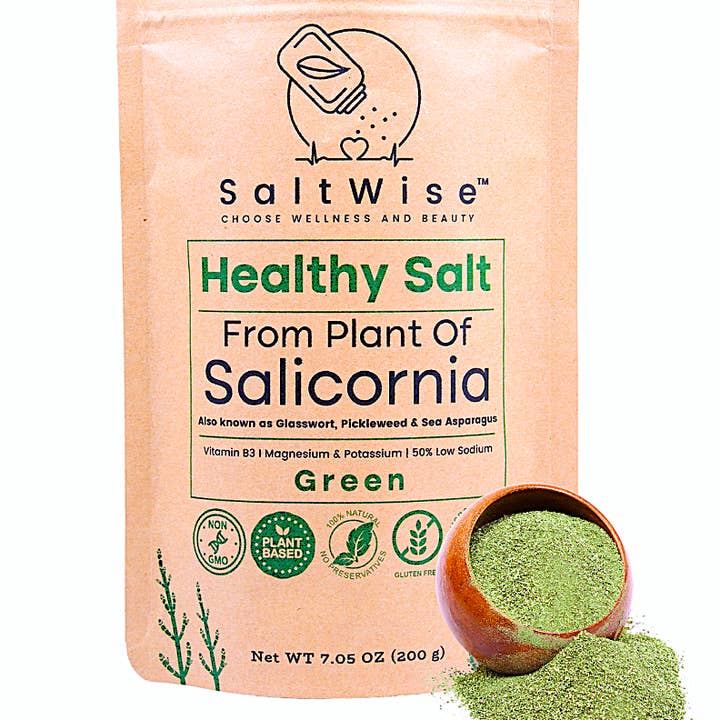 Green Salt – Plant Based, Low Sodium Salicornia Salt (200g) for wholesale by SaltWise