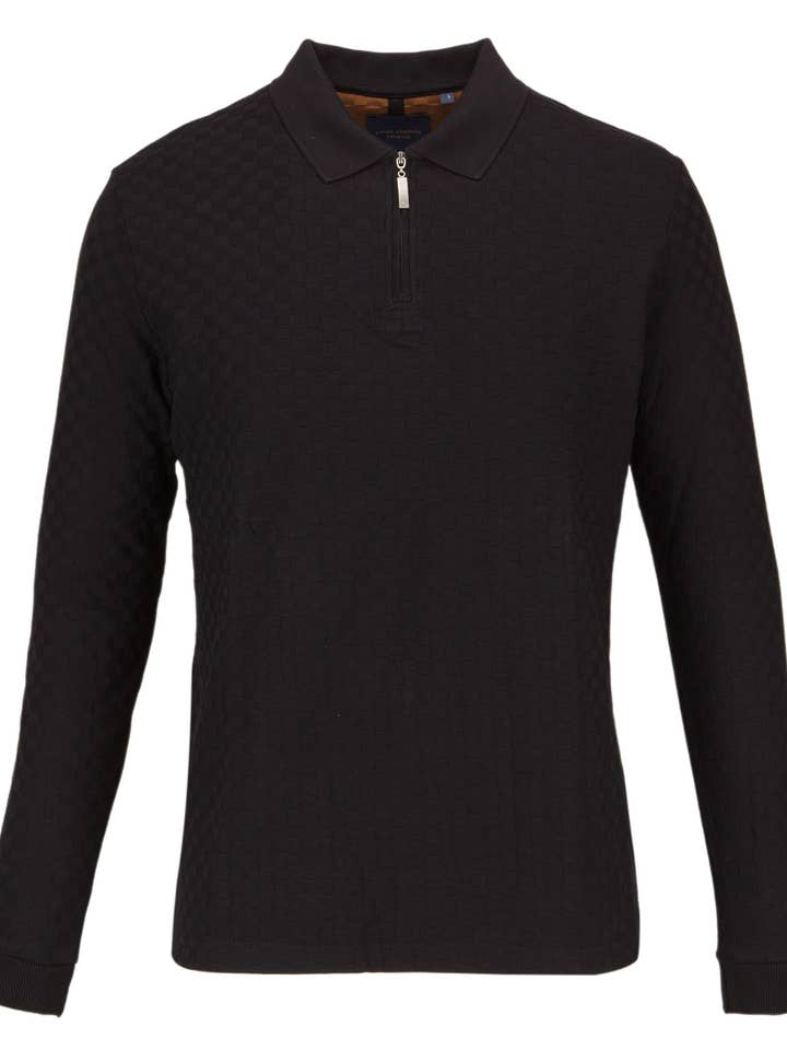Polo de manga larga tejido con cremallera para venta al por mayor de GUIDE LONDON