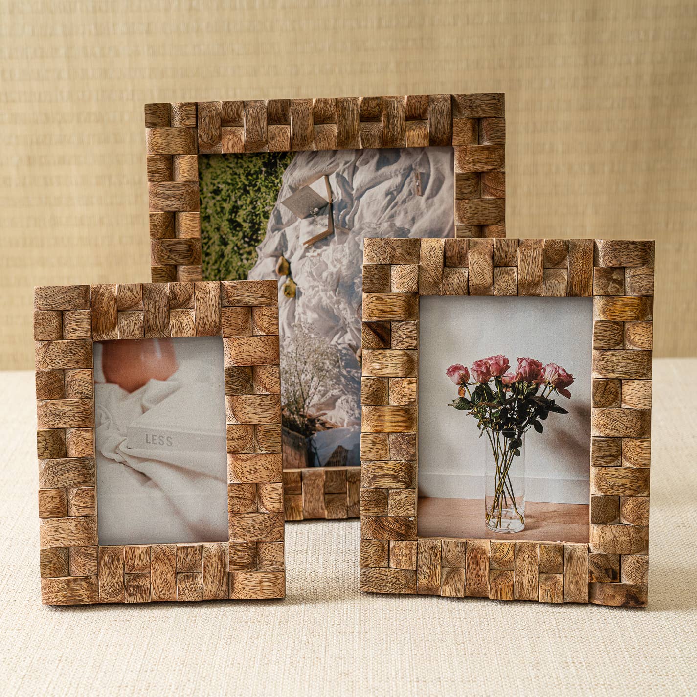 India Handicrafts Inc - Wholesale Picture Frame - Wood Block Photo Frame2