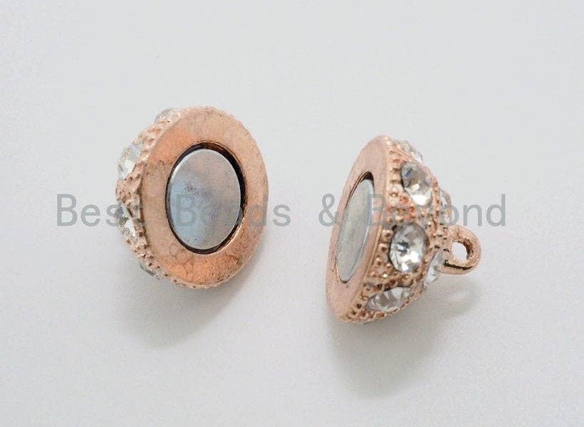 BestBeads&Beyond - Wholesale Clasp - White/Silver/Gold/Rose Gold/Black Rhodium Plated Strong Magnetic Ball Clasp, Clasp Findings,10mm,12mm,14mm,16mm Clasps ,SKU#C624