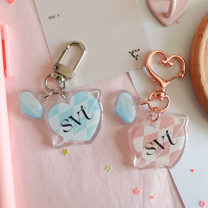 Porte-clés à paillettes de 17 carats pour la vente par madebyshania