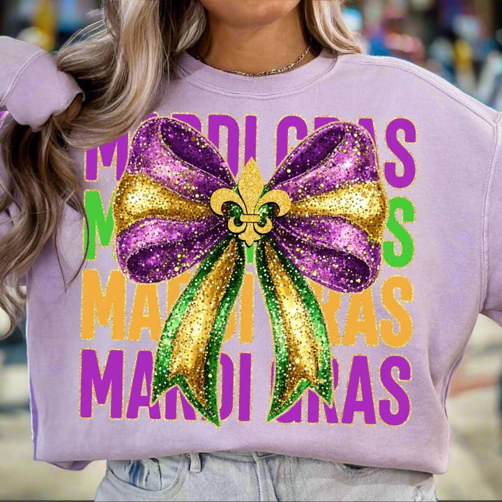 Mardi Gras avec nœud pour la vente par Taurus Belle Boutique