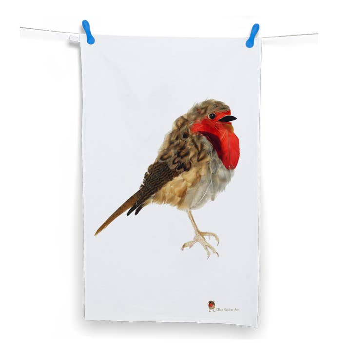 Robin Tea Towel for wholesale by Chloe Gardner