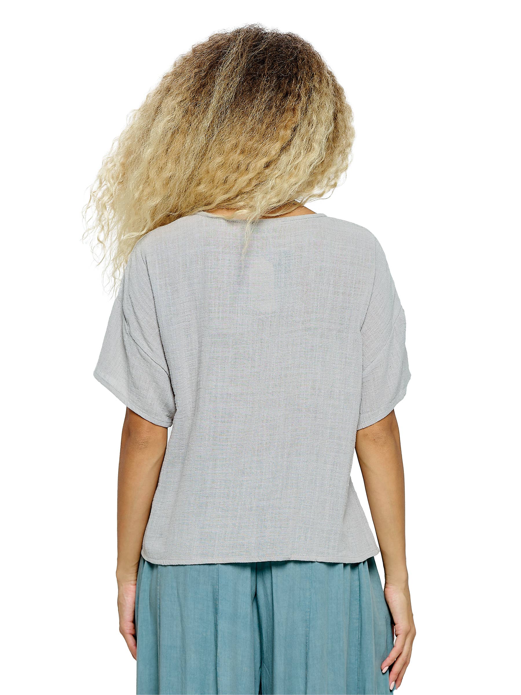 Yak & Yeti - Wholesale Blouse - Women's - SALE Boho Top Loose Fit Lace Detail (Reg. $17)2