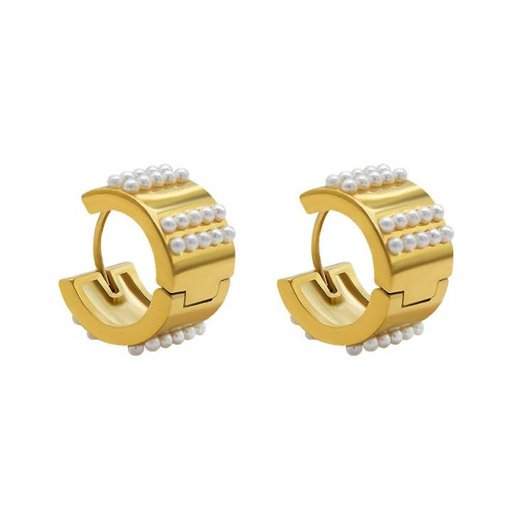 Met parel gevoerde hoepels voor wholesale door QuayL Designs