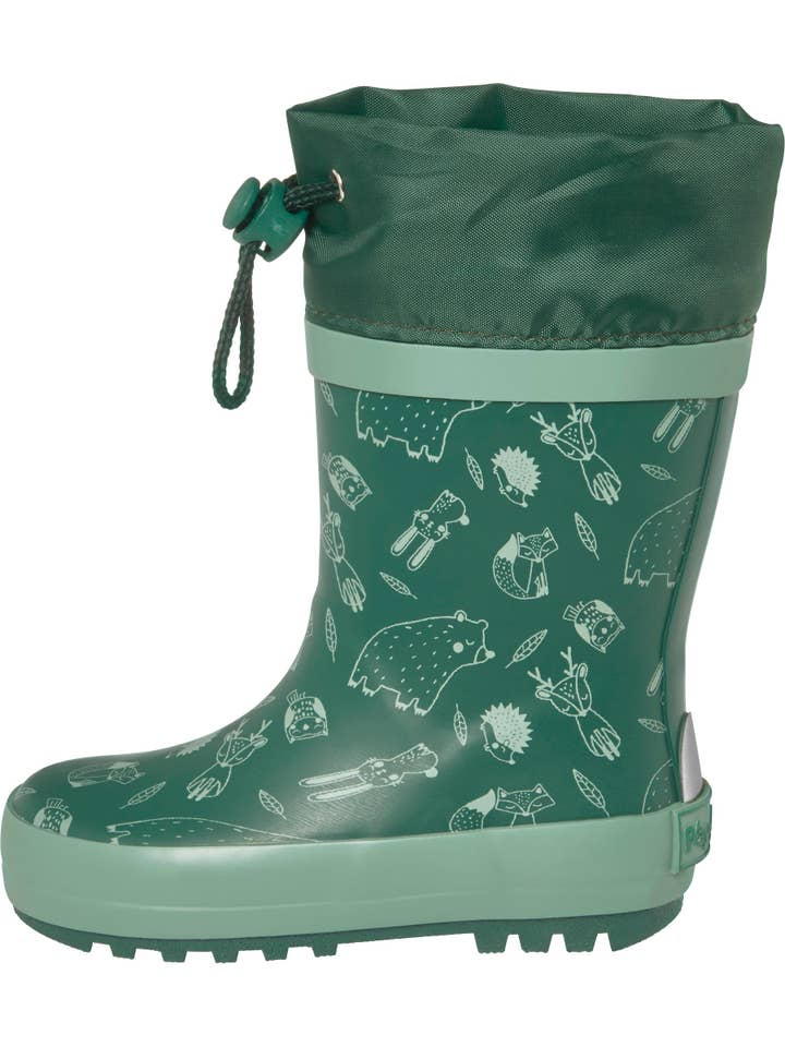 teal Forest animals rubber boots for wholesale on Faire