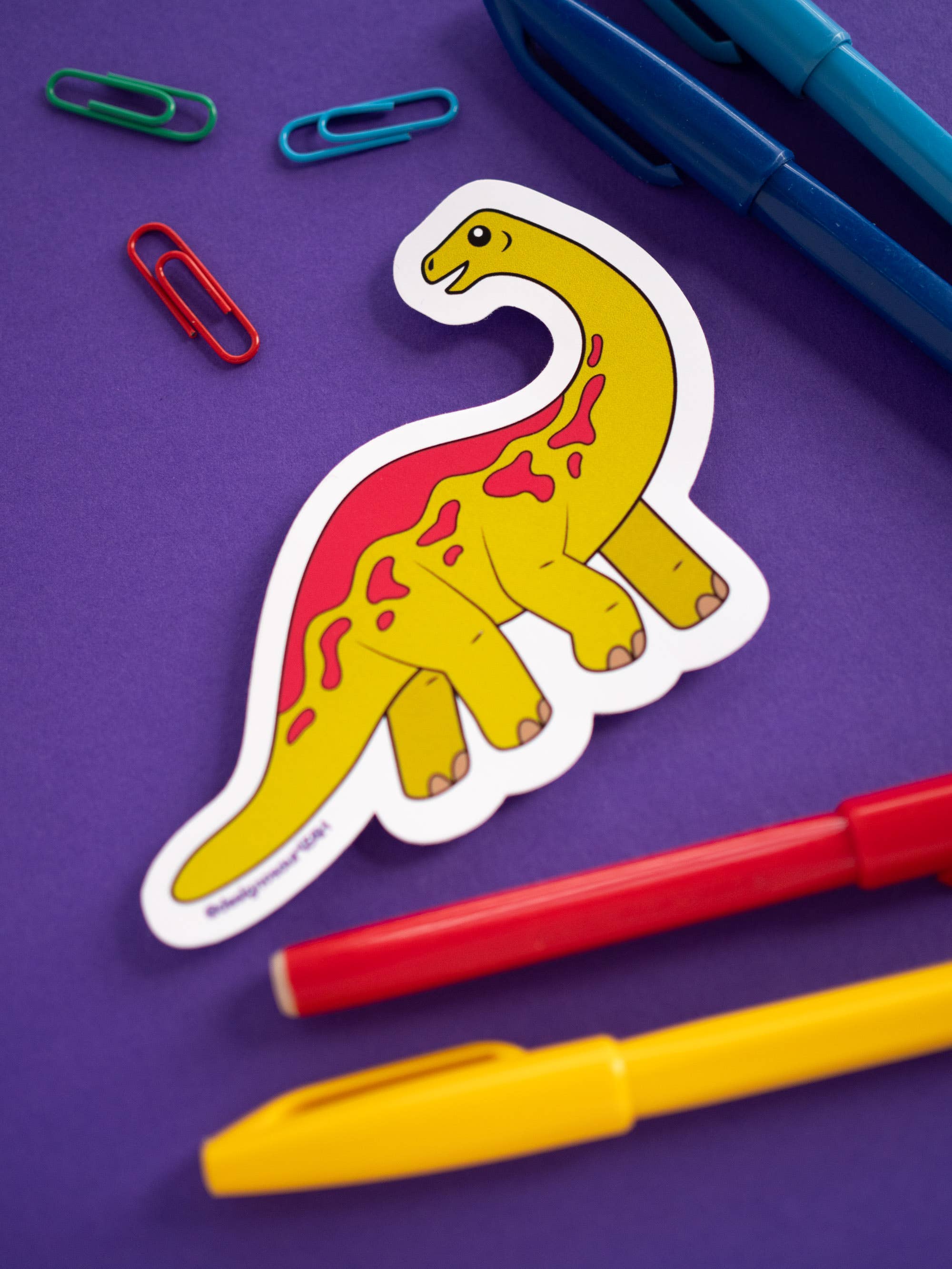 designosaur – wholesale Sticker – Diplodocus dinosaur vinyl sticker (4 inch)4