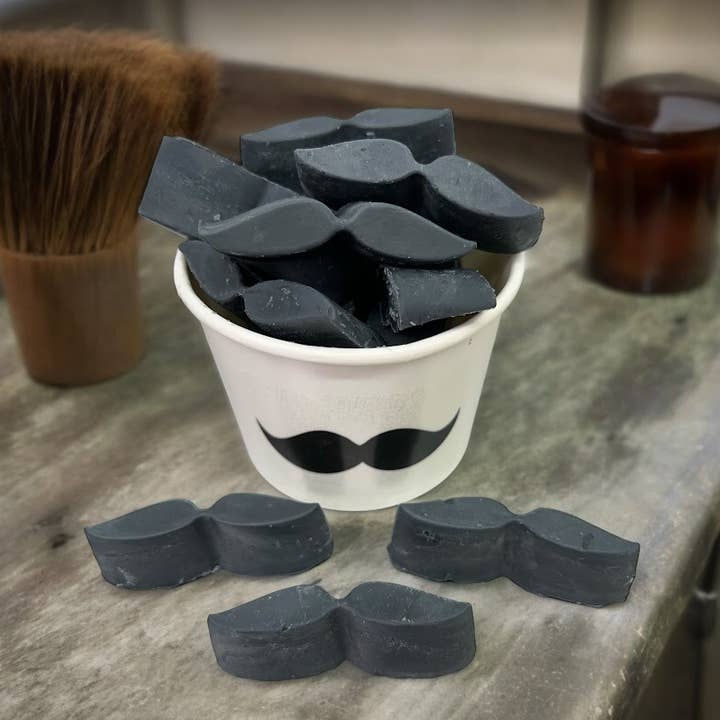 MUSTACHE wax melts | Barber Shop scent | 10 Melts | 4.25 oz for wholesale by Eartherella Soap & Candle Co., LLC