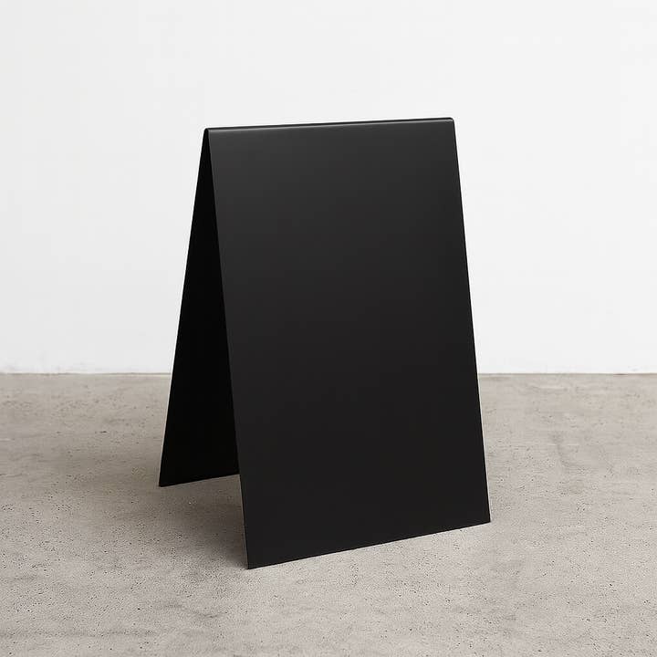 #011 - Black Stainless Steel A-Frame Sidewalk Sign for wholesale by Signs and Mirrors