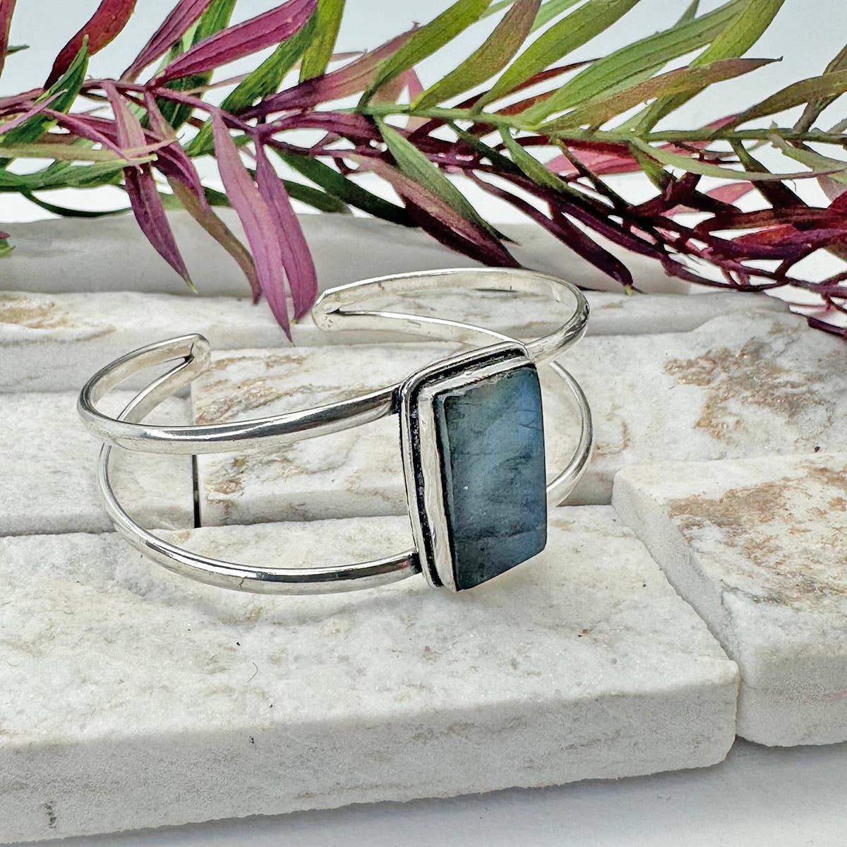 Anju Jewelry - Venta al por mayor Pulseras tipo brazalete - Brazalete de piedra semipreciosa Kashi - Labradorita2