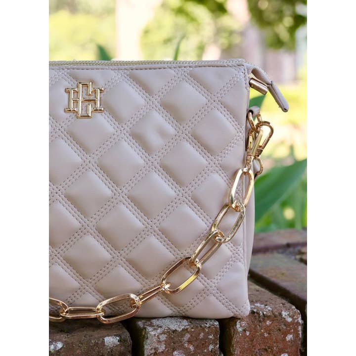 Caroline Hill - Wholesale Crossbody Bag - Women's - Ariana Crossbody NUDE QUILTED DQ