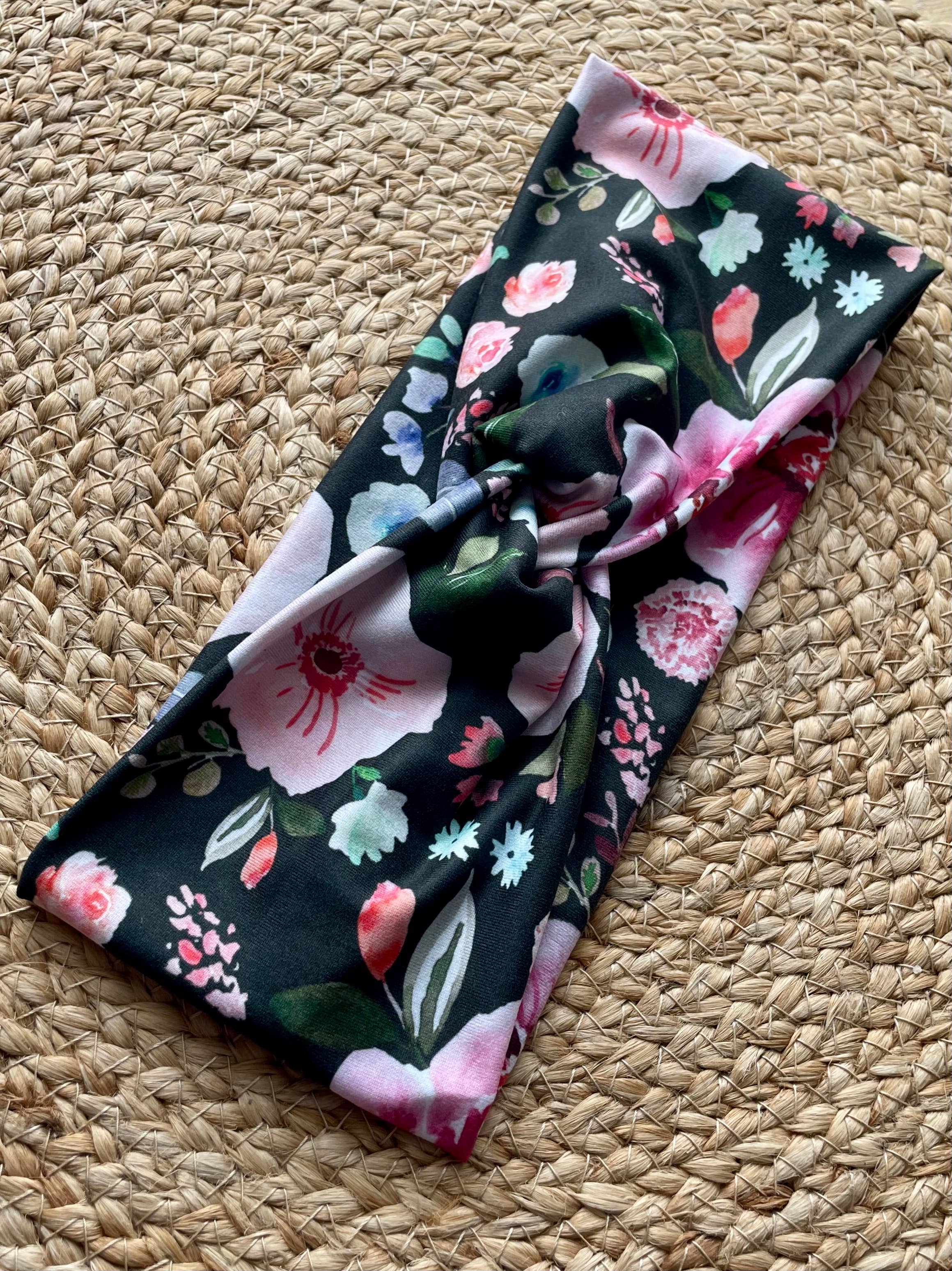 Designs by Rachel Joy - Wholesale Fashion Headband - Women's - Tiger Lily Charcoal Knit Twist Headband1