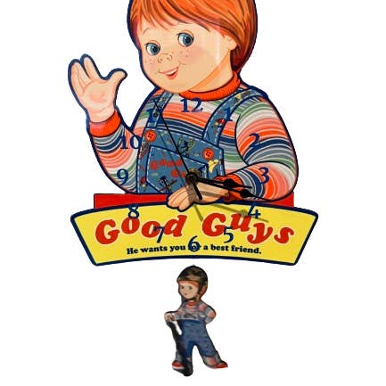 Good Guys Wall Clock for wholesale by Dead Dave Designs