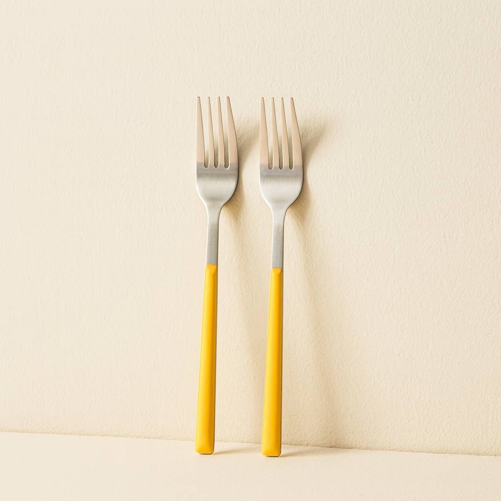 Novastyl - Wholesale Assorted Cutlery Set - Colorama 24-piece yellow stainless steel cutlery set2