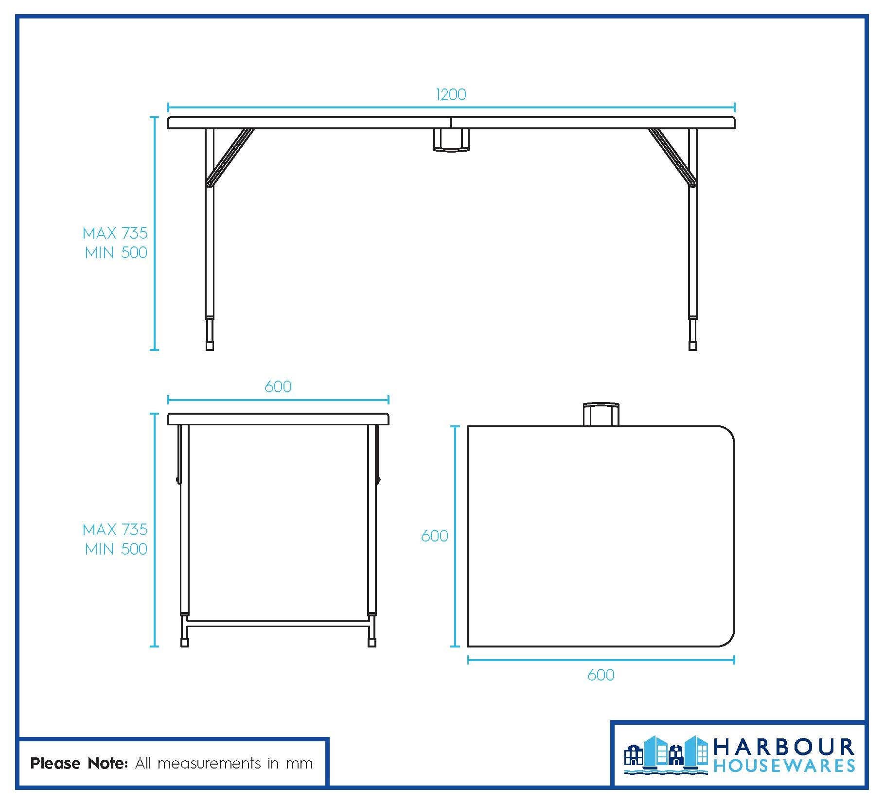 Rinkit Ltd – wholesale Patio table – 120cm (4ft) Height Adjustable Folding Trestle Table4