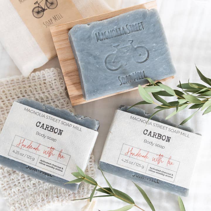 Carbon Natural Bar Soap for wholesale by Magnolia Street Soap Mill