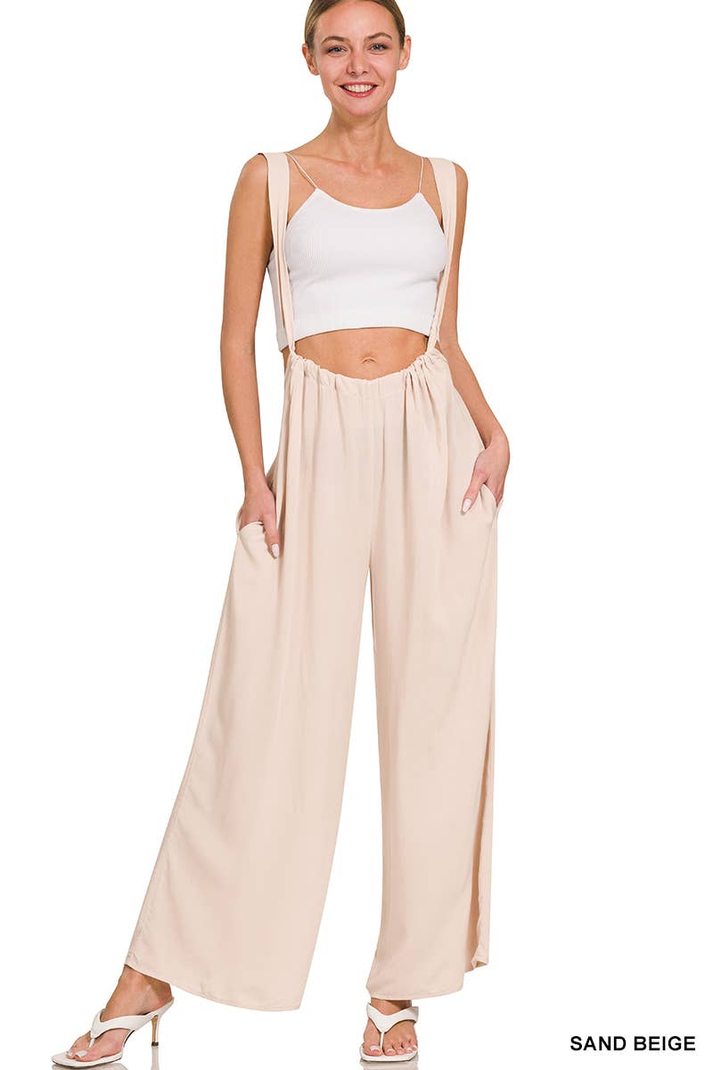 42POPS - Wholesale Jumpsuit - Women's - `.Tie Back Suspender Jumpsuit w/ Pockets13