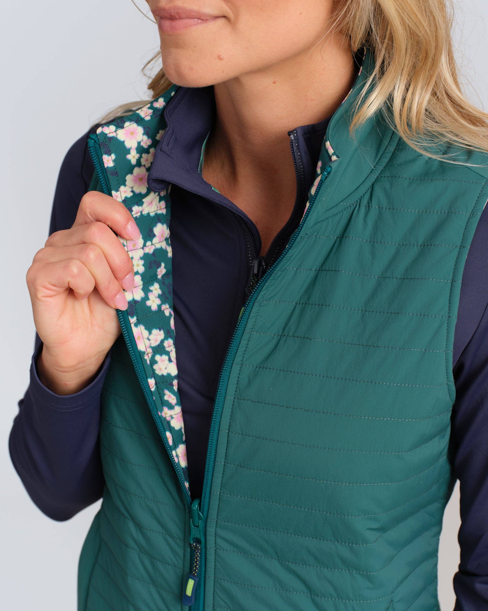 Spruce Tee Boxwood Reversible Puffer Vest for wholesale on Faire6