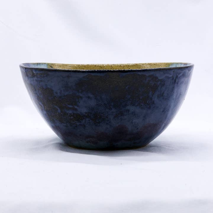 Large Ochre Tide Speckle Handmade Ceramic Stoneware Dinner Bowl for wholesale by Ribera Handmade Ceramics