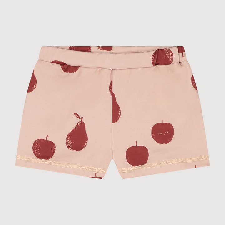 Short de bain bébé imprimé pommes et poires pour la vente par Finch & Fable