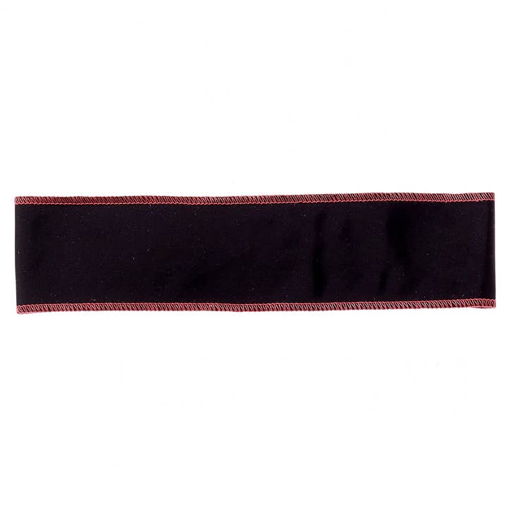 Black with Pink Stitching Non-Slip Headband for wholesale by Ponya Bands