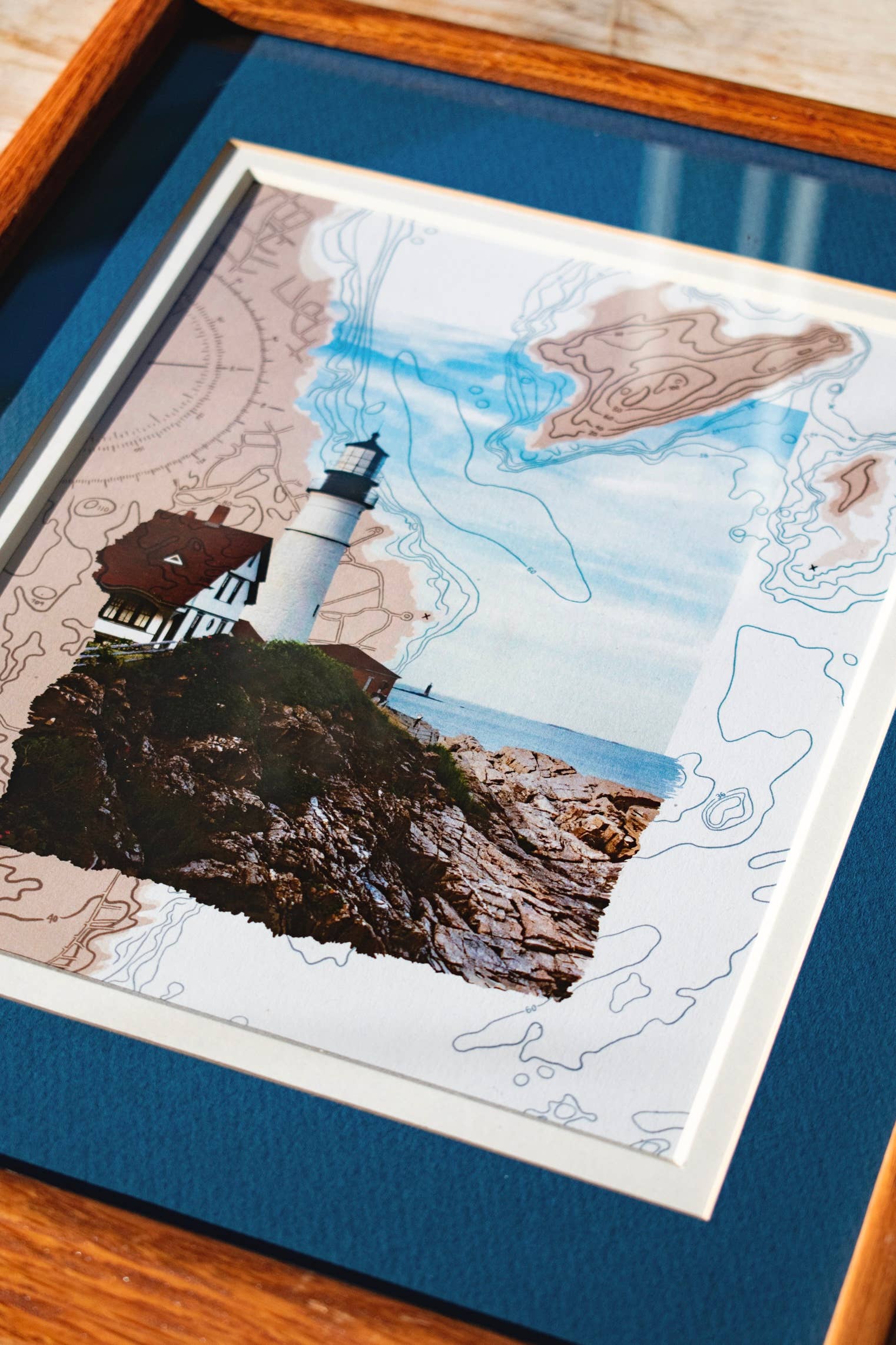 Abby Clark Creative - Wholesale Art Print - Portland Head Light Film Photography Nautical Map 8x10 Print3