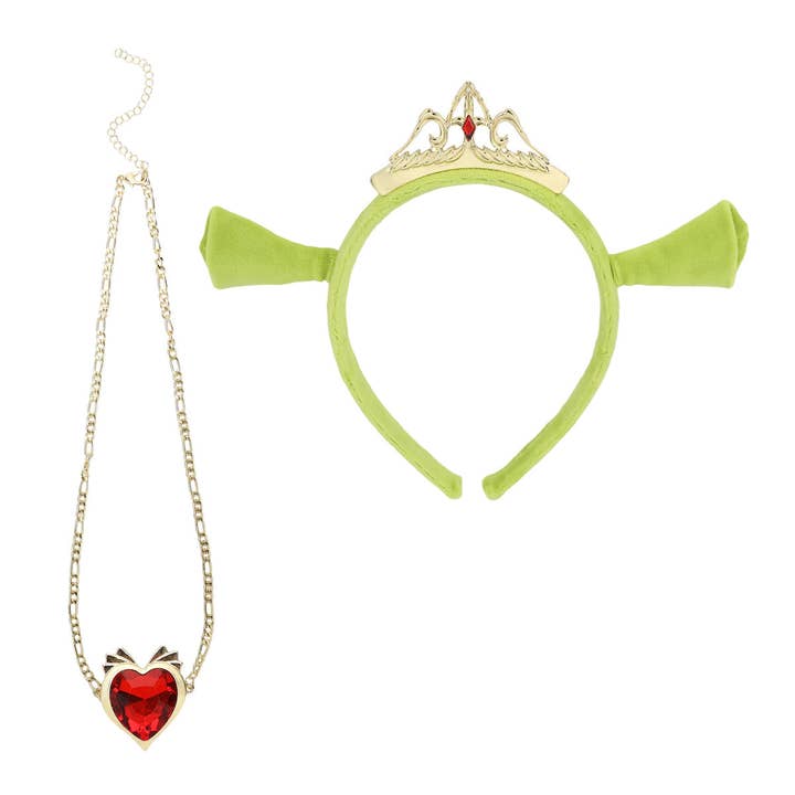 Bioworld Merchandising - Wholesale Pendant/Charm Necklace - DreamWorks Shrek Fiona Cosplay Headband & Necklace Set