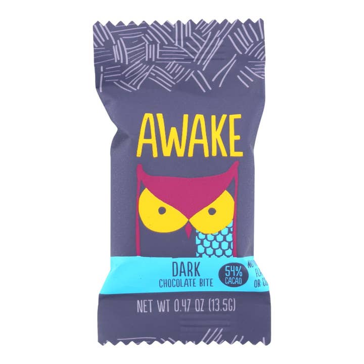 Ware Spark - Wholesale Chocolate Bar - Awake Chocolate - Bites Dark Chocolate - Case Of 50 - 0.47 Ounces